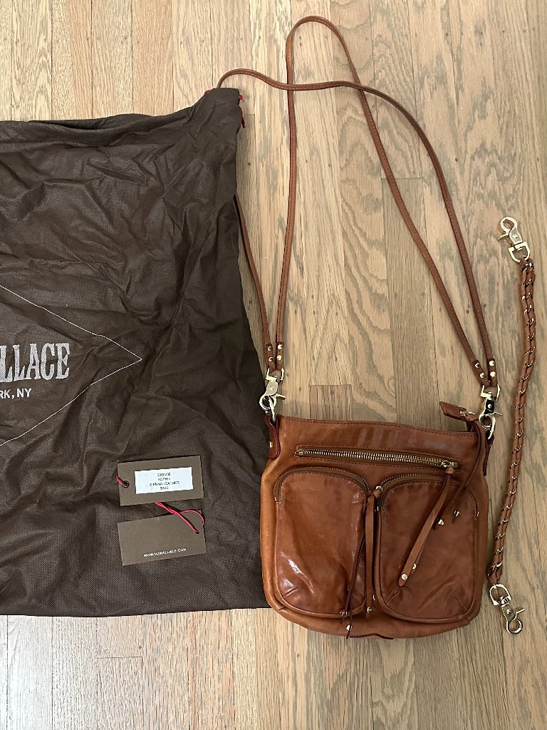 Mz Wallace Sophie Crossbody Bag | Brown Leather | Gold Hardware | Dust Bag Incl.